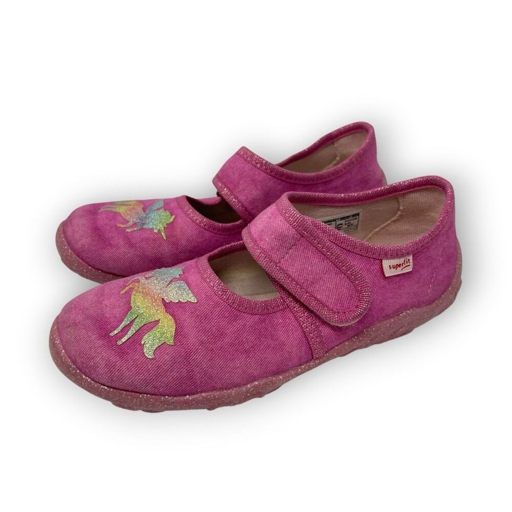 Superfit Bonny Low Top Pink Unicorn Slipper Shoe Little Girl’s Size EU 31 US 13
